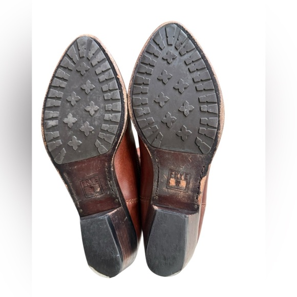 Frye Button Brown Leather Zip Riding 6M 3475894 - Picture 17 of 17